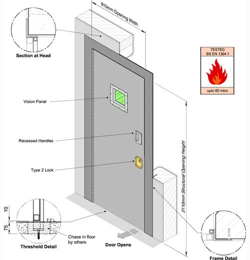 CSL0206 60 Minute Fire Resisting Door