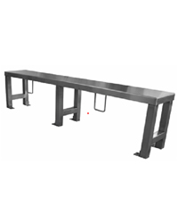 CSL0546 Steel Waiting Bench with Handcuff Loops
