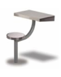 CSL0554 Steel Cell Writing Table with Combined Stool