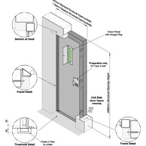 CSL0105 Cell Door - Magistrates Court & Crown Court